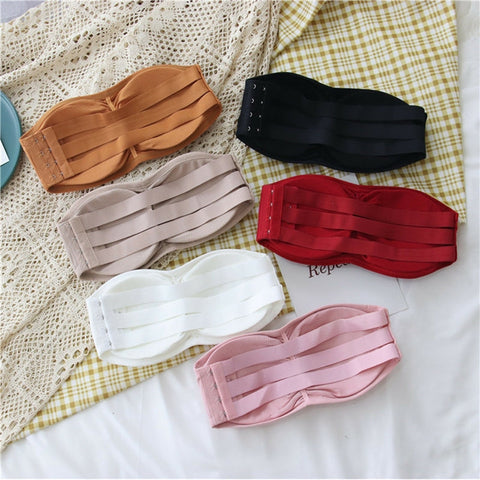 Soft Padded Strapless Bra With Removable Pads